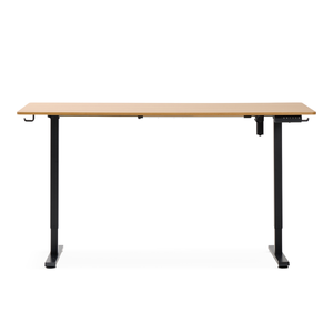 Bureau réglable en hauteur Damian 160x80 cm bureau en placage chêne
