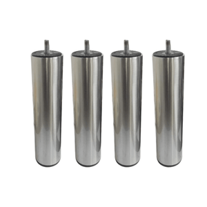 Pieds de lit Nolan en chrome 20x5 cm (4 pcs)