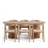 Ensemble de table à manger Lewis et Tori avec 6 chaises en chêne