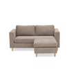 Canapé-chaise longue Hildur 2 places, couleur sable