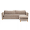 Canapé-chaise longue Hildur 3 places, couleur sable