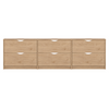 Armoire à chaussures Livo - aspect chêne avec 6 portes