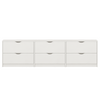 Armoire à chaussures Livo - blanche avec 6 portes