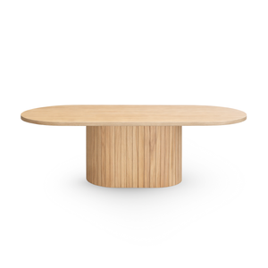 Bobby - Table basse ovale 120x55x45 cm Chêne