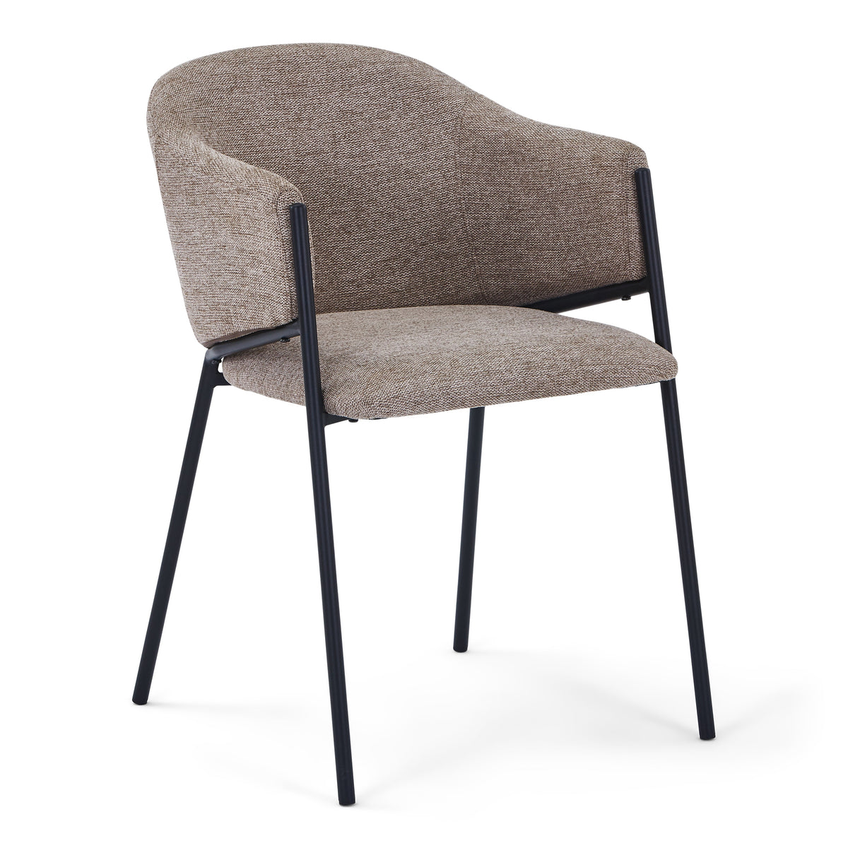 Carolina Chaise de salle à manger en textile sable