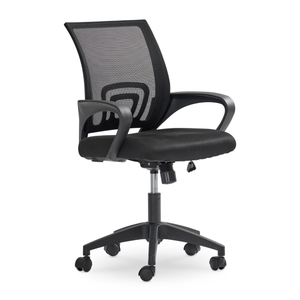 Chaise de bureau Lucas en maille noire/noire