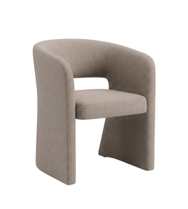 Chaise de salle à manger Daniella avec accoudoirs en sable