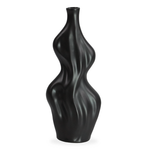 Alva - Vase en céramique noire 25 cm