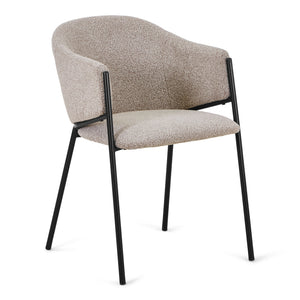 Carolina - Chaise de salle à manger en bouclé beige