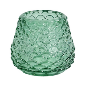 Naja porte-bougie en verre vert 7 cm