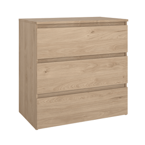 Maise commode H:70 x L:70 x P:41 cm avec 3 tiroirs en aspect chêne