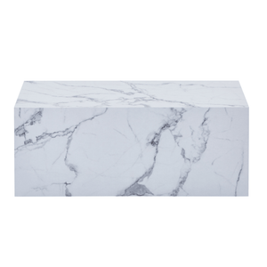 Maxine Table basse aspect marbre blanc 90x50 cm