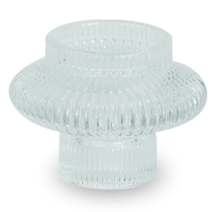 Nala bougeoir en verre transparent 6 cm