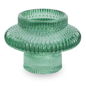 Nala bougeoir en verre vert 6 cm