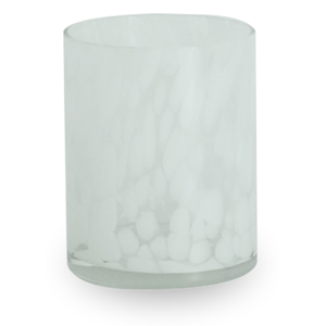 Nina bougeoir en verre blanc 10 cm