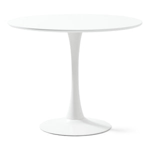 Diego Table de salle à manger blanche Ø90 cm