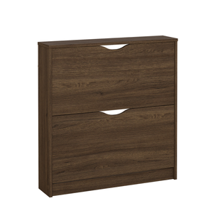 Livo meuble à chaussures avec 2 portes en chêne fumé