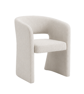 Chaise de salle à manger Daniella avec accoudoirs en beige