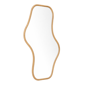 Miroir organique Angela avec cadre en bois de chêne 100x50 cm