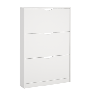 Livo meuble à chaussures à 3 portes en blanc