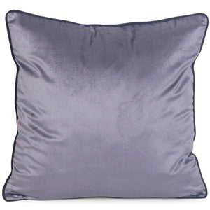 Gabi - Coussin décoratif en velours gris argenté 45 x 45 cm