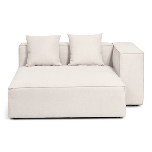 Hailey - Module chaise longue droit beige L: 147 x P: 148 x H: 65 cm