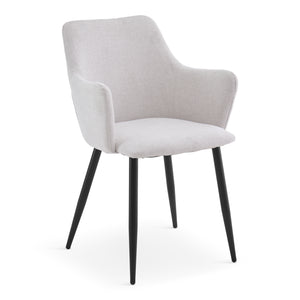 Isabella - Chaise de salle à manger en tissu beige