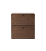 Armoire à chaussures Berto - chêne fumé avec 2 portes