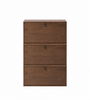 Armoire à chaussures Berto - chêne fumé avec 3 portes