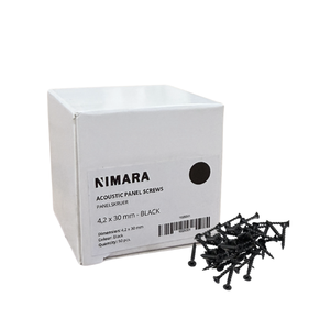 Vis de fixation/vis pour panneaux acoustiques, noires, 4,2 x 30 mm, lot de 50