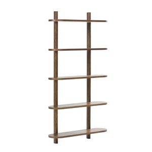 Étagère murale Juliet en chêne fumé avec 5 tablettes H : 140 x P : 22 x L : 75 cm