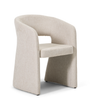 Chaise de salle à manger Daniella avec accoudoirs en beige
