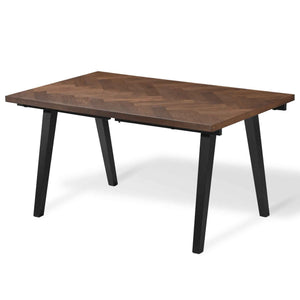 Madelina - Table 150 x 90 cm en placage de chêne fumé