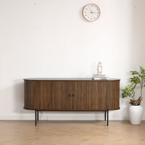 Florence - Armoire à chaussures en chêne fumé 160 x 45 x 75 cm
