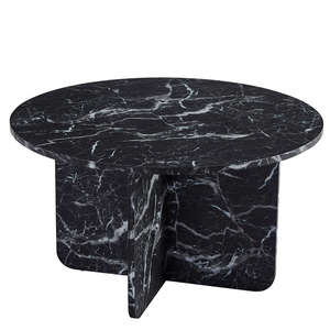 Mercy - Table basse en marbre noir Ø80 cm