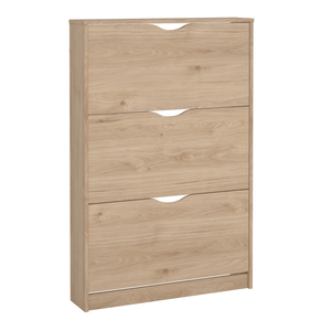 Livo meuble à chaussures avec 3 portes en aspect chêne