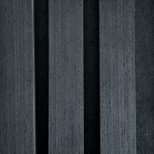 Échantillon de panneau acoustique haut de gamme en placage de chêne noir, 150 x 120 mm
