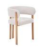 Chaise de salle à manger Eloise, beige, aspect chêne