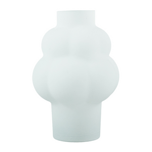 Foxy vase en verre blanc 21 cm