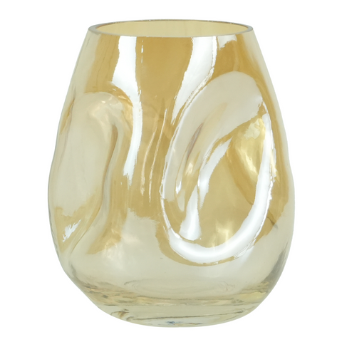 Joy verre vase fumé 18 cm