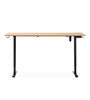 Bureau réglable en hauteur Damian 160x80 cm bureau en placage chêne