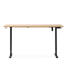 Bureau réglable en hauteur Damian 160x80 cm bureau en placage chêne