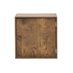 Rumi Etagère murale avec porte et étagère 33x20x33 cm chêne fumé incl. support mural