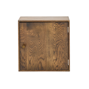 Rumi Etagère murale avec porte et étagère 33x20x33 cm chêne fumé incl. support mural
