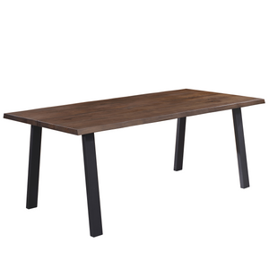 Molly - Table de salle à manger 200 x 95 cm en chêne fumé avec pieds en A (Préparé pour des rallonges)
