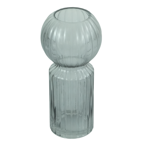 Hera - Vase en verre grise 23 cm