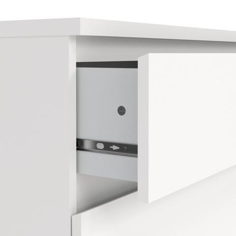 Commode Naia 3 tiroirs blanc H : 70 x L : 77 x P : 50 cm