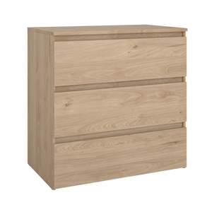 Maise commode H:70 x L:70 x P:41 cm avec 3 tiroirs en aspect chêne