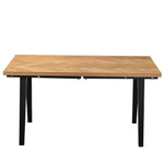 Madelina - Table 150/240 x 90 cm en placage de chêne laqué (prête pour rallonges)