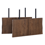 Susan/Molly/Esther - Rallonge avec fente (2 pièces) pour table en planche - Chêne fumé